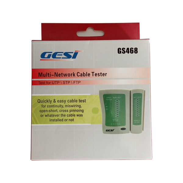 Gesi GS468 RJ45 & RJ11 Kablo Test Cihazı